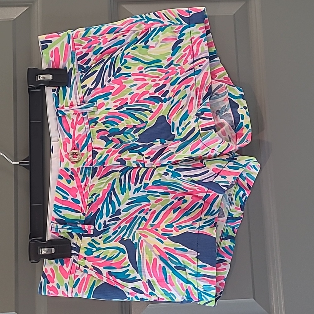 Lilly Pulitzer Pink and Blue Tropical Print Shorts